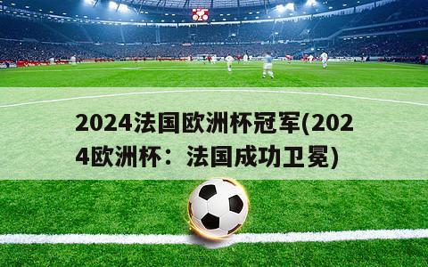 2024法国欧洲杯冠军(2024欧洲杯：法国成功卫冕)