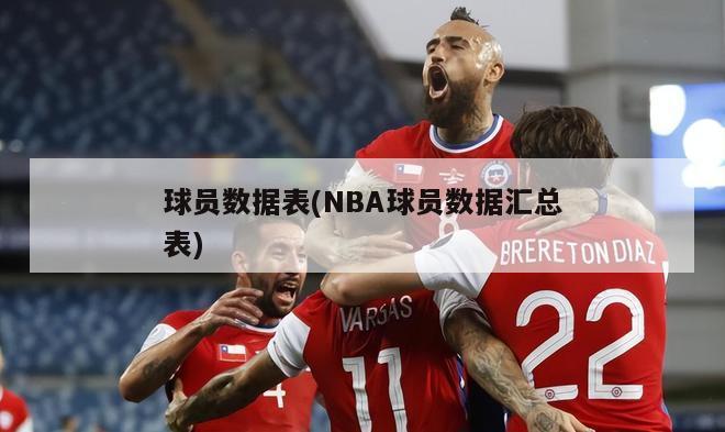 球员数据表(NBA球员数据汇总表)